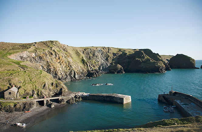 A bird's eye view of Mullion Cove