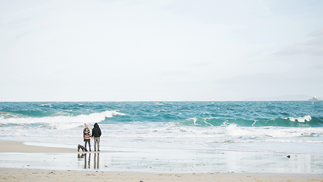 Valentine's Beach Walk