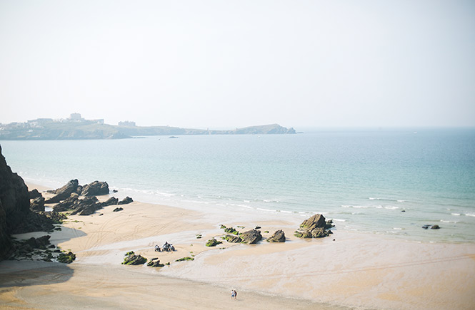 Looking out over one of Newquay's many beaches