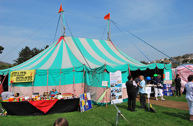 The Swamp Circus tent at the Porthleven Food Festival