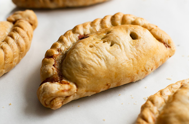 Cornish pasties fresh out the oven from Cornish Bakery