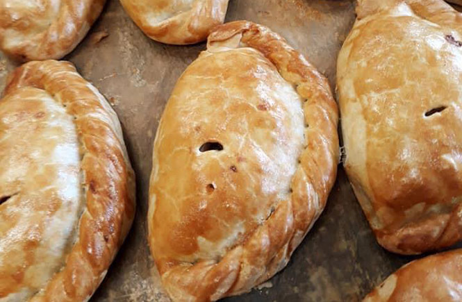 A selection of Cornish pasties from Looe Bakery