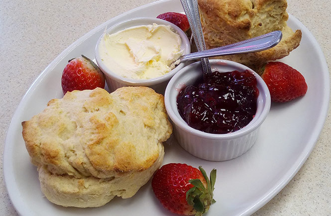 A superb cream tea at Andys Cafe in Newquay