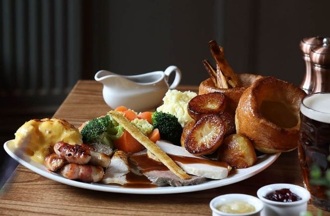 A full roast dinner at the Red Lion
