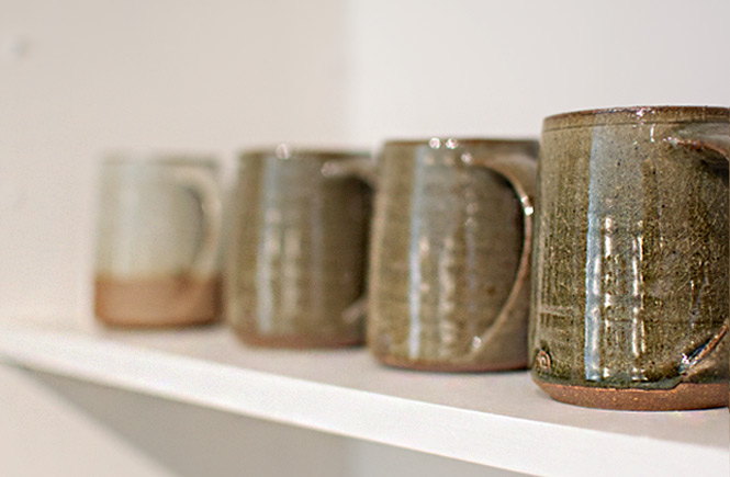 Beautiful ceramic mugs from Leach Pottery in St Ives