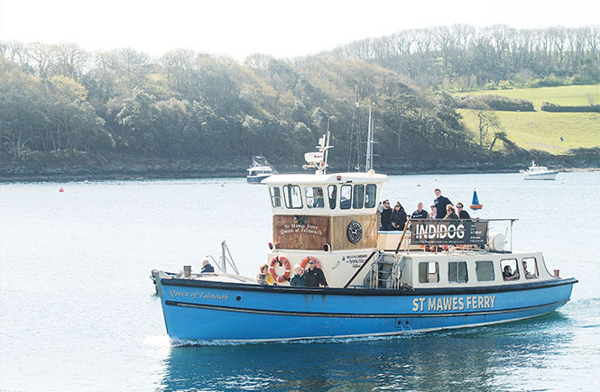 St Mawes Ferry sailing across the Helford