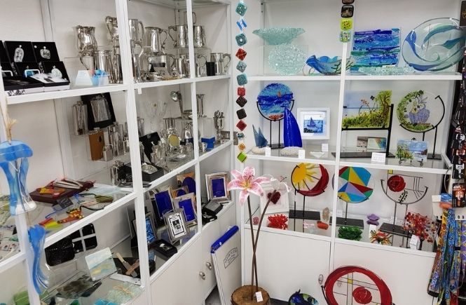 A variety of art on display at one of the open studios in Cornwall