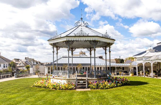 The beautiful band stand at the Princess Pavilion in Falmouth