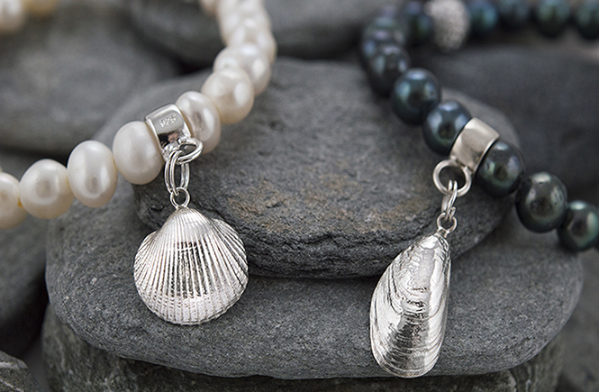 Two seashell bracelets by Emily Nott-Bower