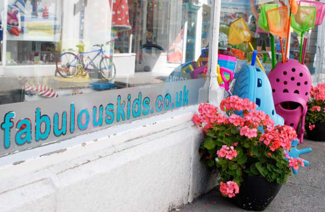 The bright and fun exterior of Fabulous Kids in St Ives