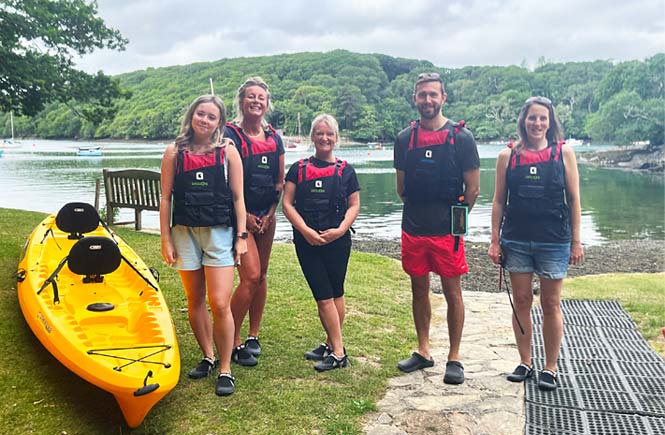 Guided kayaking tour on Helford River