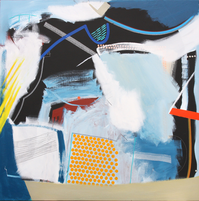 'Tater Dhu' (2015), acrylic on canvas, h. 150 x w. 150 cm, Matthew Lanyon.
