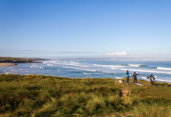 surfers at Gwithian 