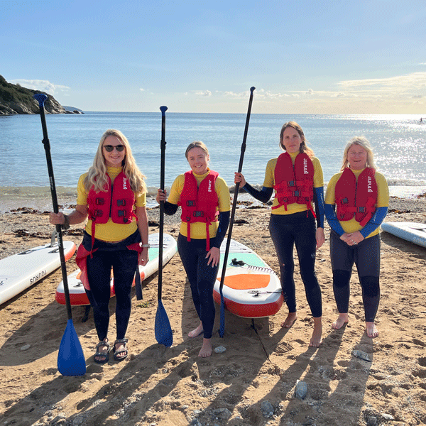 Paddleboarding around a Cornish cove with Falmouth Surf School