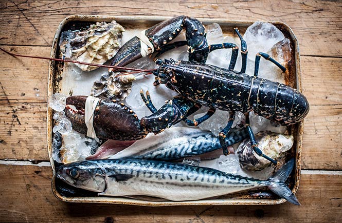 An oven dish full of seafood at Philleigh Way cookery school