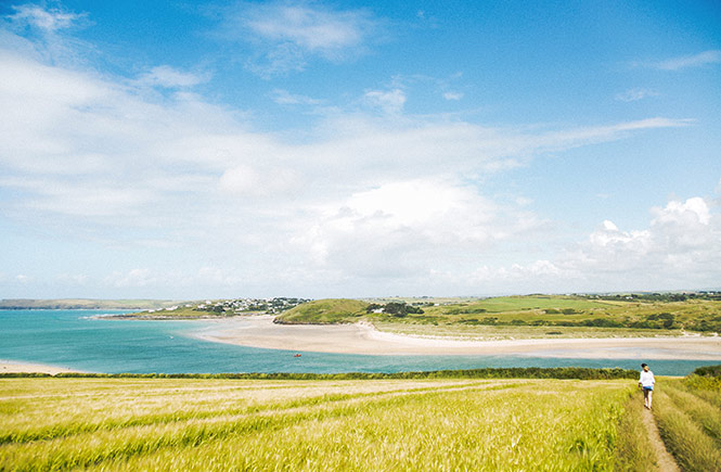 The view across the Camel Estuary from Padstow towards Daymer Bay, one of the great dog-friendly beaches in North Cornwall