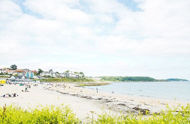 The white sands of Gylly beach in Falmouth