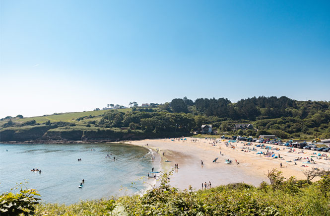 Maenporth Beach in Falmouth, Cornwall