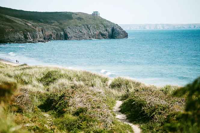 Coastal path from Praa Sands to Rinsey Head, Cornwall