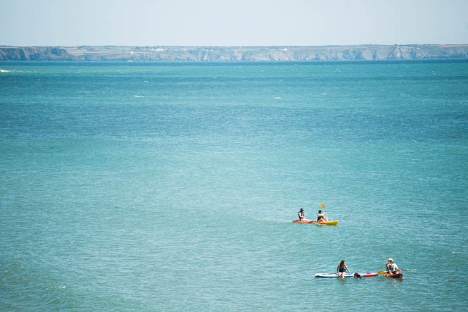 Watersports at Praa Sands beach, Cornwall