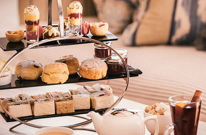 A festive afternoon tea at Greenbank Hotel in Cornwall