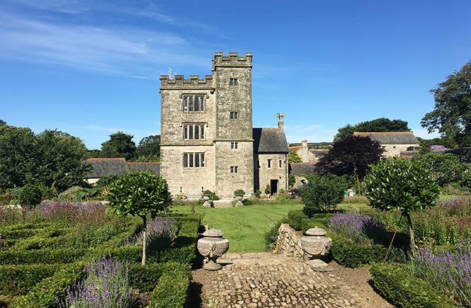 Overlooking the haunted castle and beautiful grounds at Pengersick Castle in West Cornwall