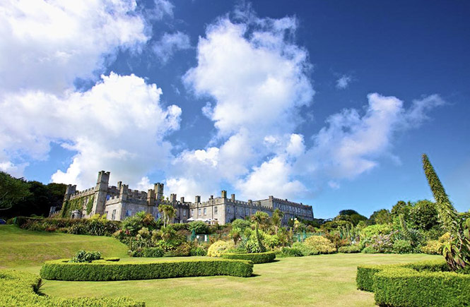 The stately exterior and gardens at Tregenna Castle near St Ives