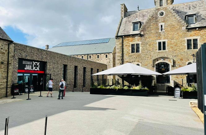 The courtyard at Bodmin Jail in Cornwall