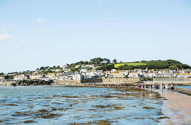 The causeway at Marazion in Cornwall