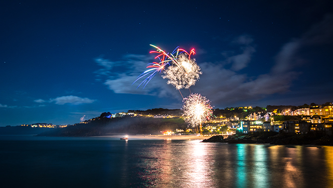 Fireworks in St Ives